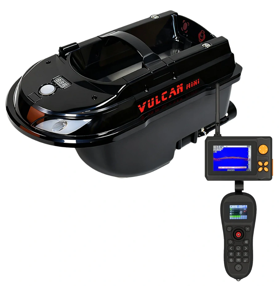Levně Boatman zavážecí lodička vulcan mini pro s gps a echolotem černý