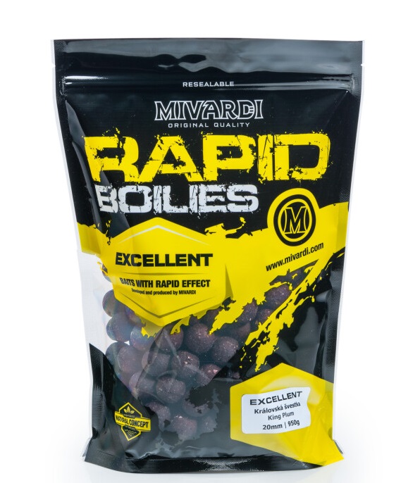 Mivardi boilies rapid excellent královská švestka - 950 g 20 mm