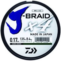 Daiwa Splétaná Šňůra J-Braid 4 Tmavě Zelená 270 m