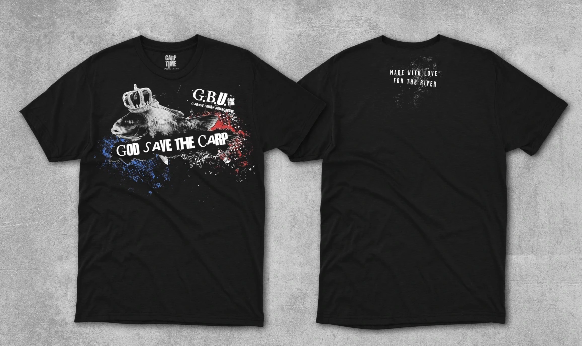 G.b.u. tričko god save the carp černé - xxxxl