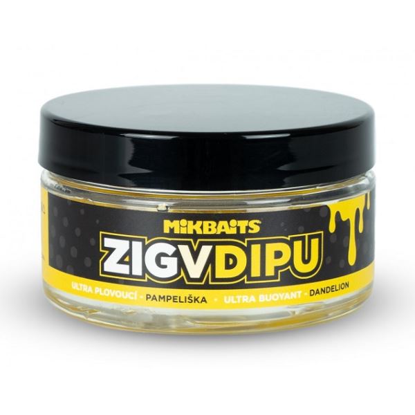 Mikbaits Plovoucí Boilie V Dipu Zig Ultra Pampeliška 100 ml 15 mm