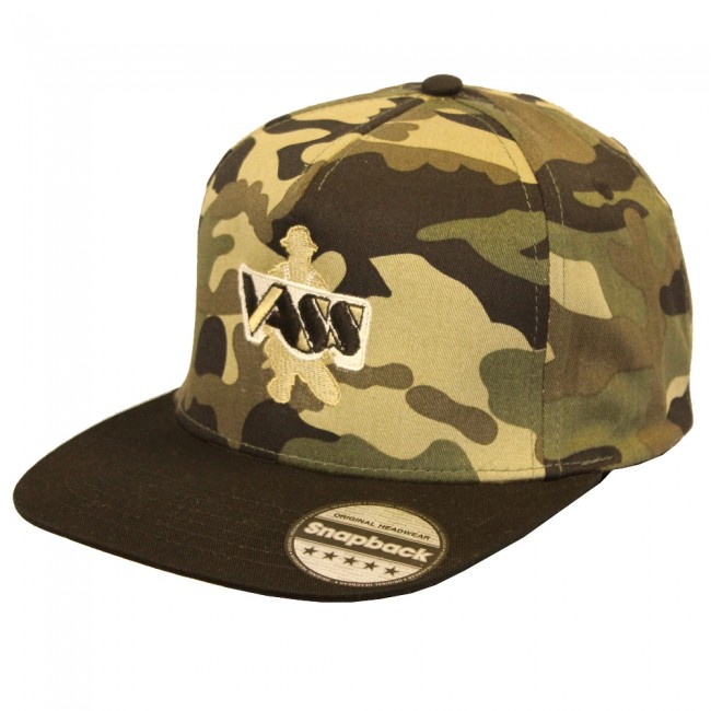 Levně Vass kšiltovka snapback camo with black peak