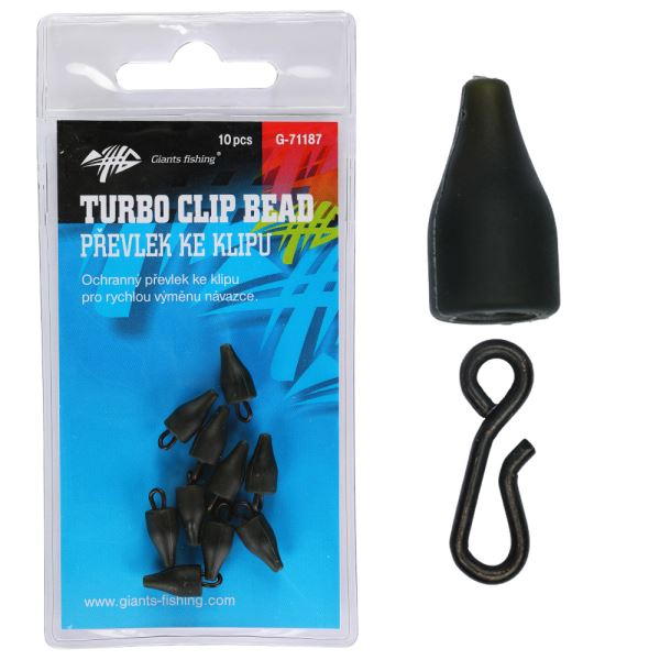 Giants Fishing Rychlovýměnný Klip S Převlekem Turbo Beads 10 ks