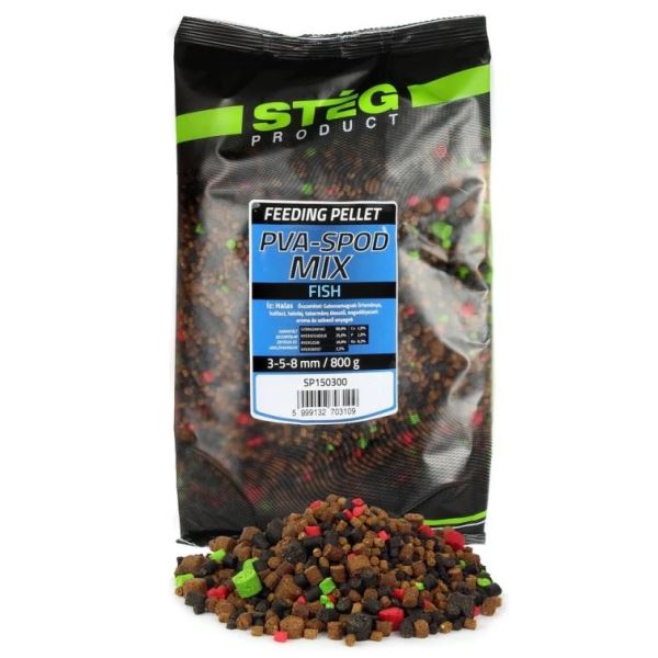 Stég Pelety PVA Spod Mix 800 g 3-5-8 mm