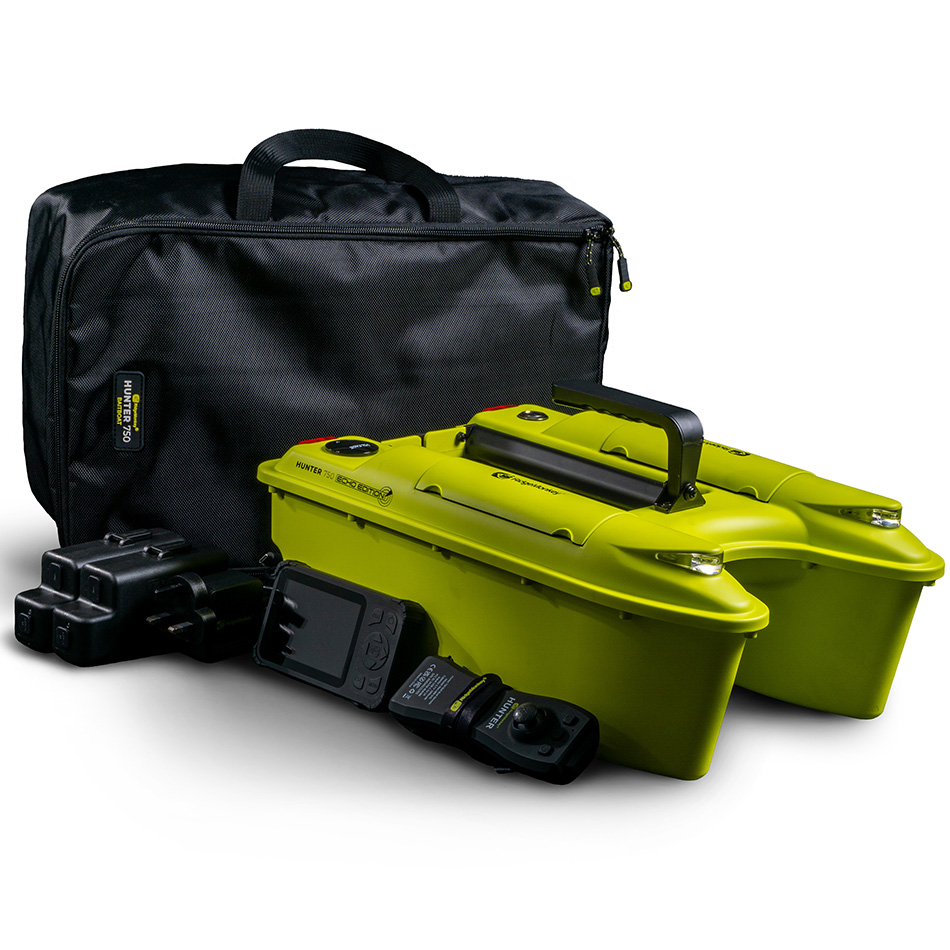 Ridgemonkey zavážecí loďka hunter 750 bait boat hi-viz echo edition