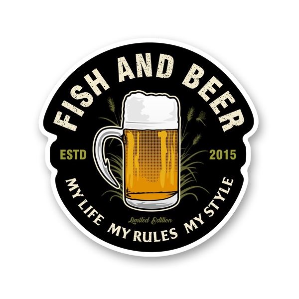 4ANGLERSDESIGN Samolepka 102 Fish And Beer