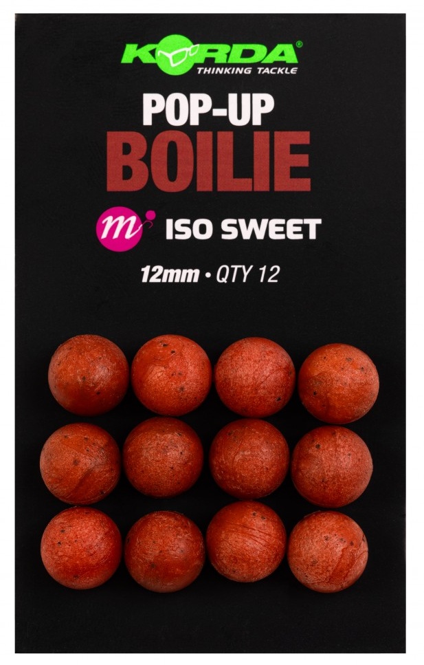 Korda umělé boilie pop up boilie iso sweet - 12 mm 12 ks