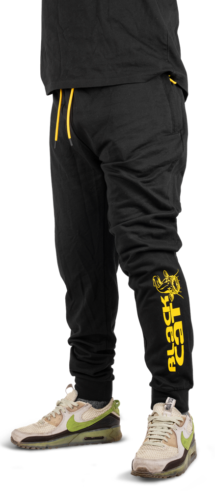 Black cat tepláky black joggers - xxxl