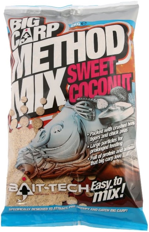 Levně Bait-tech krmítková směs big carp method mix coconut 2 kg