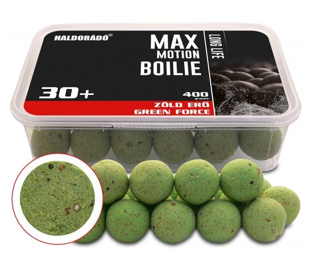 Levně Haldorádó boilie max motion long life 400 g 30 + mm - green force