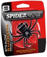 Spiderwire Splétaná šňůra Stealth Smooth 8 červená-Průměr 0,06 mm / Nosnost 6,6 kg / Návin 1 m