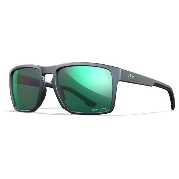 Wiley X Brýle Founder Captivate Polarized Green Mirror - Matte Graphite