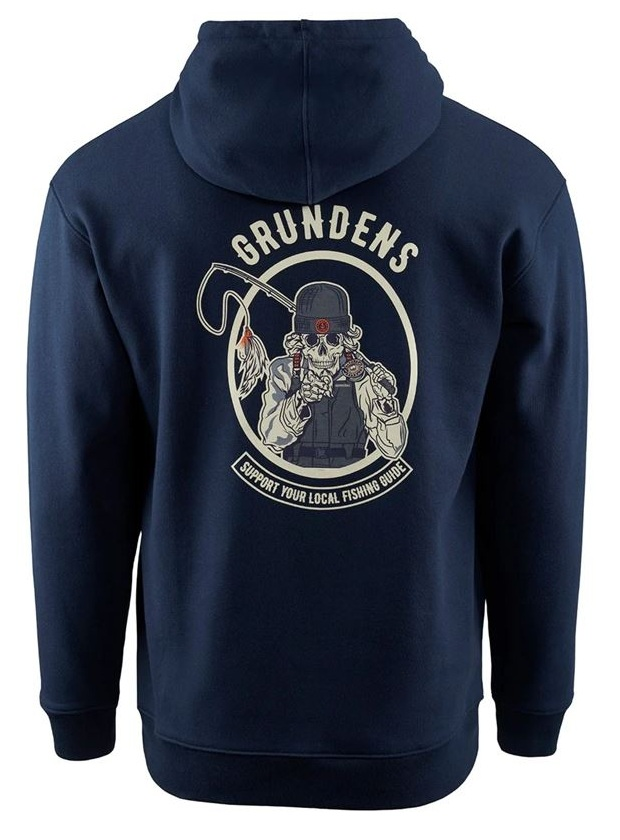 Grundéns mikina displacement dwr hoodie sl guides dark navy - xl