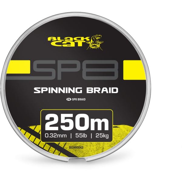 Black Cat Splétaná Šňůrka SP8-Braid Sky Grey 250 m