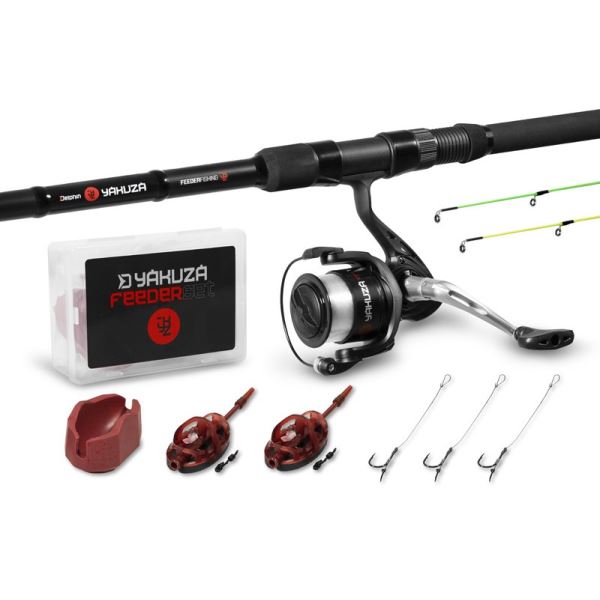 Delphin Feedrový Set Yakuza Prut 3,6 m 100 g 3-díl + Naviják 4T + Příslušenství