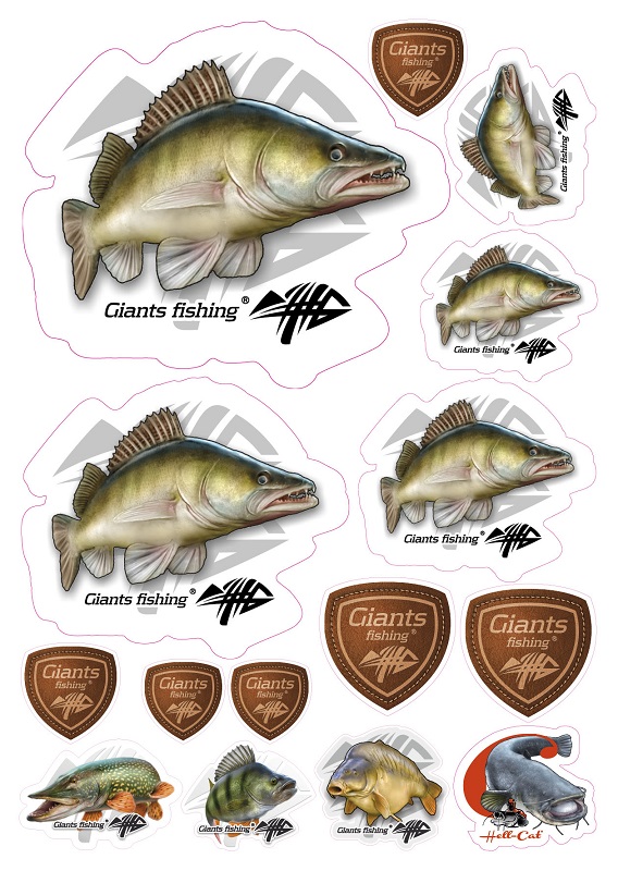 Levně Giants fishing mix nálepek candát