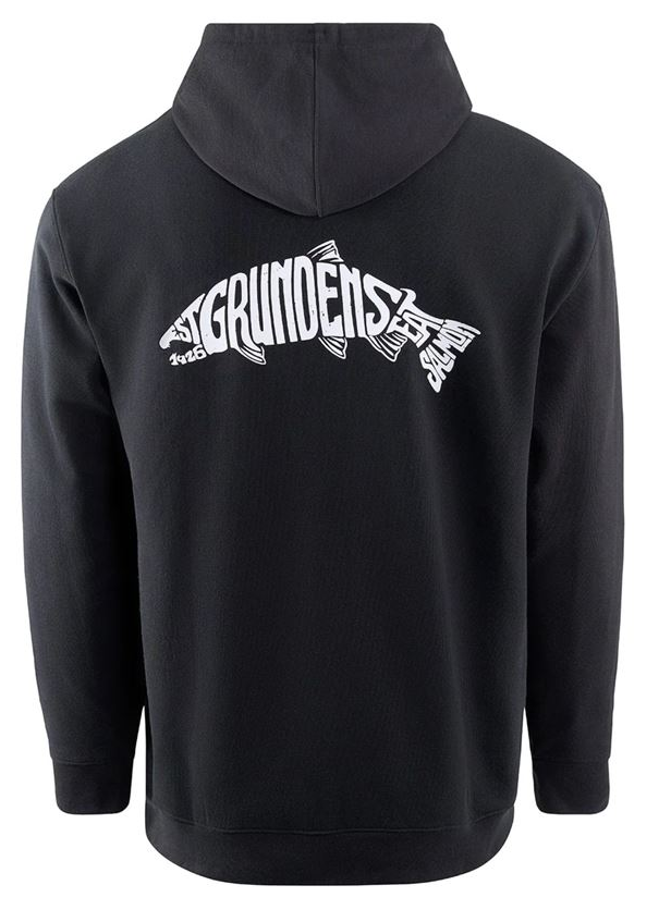 Grundéns mikina eat your words dwr hd hoodie black salmon graphic - xxxl