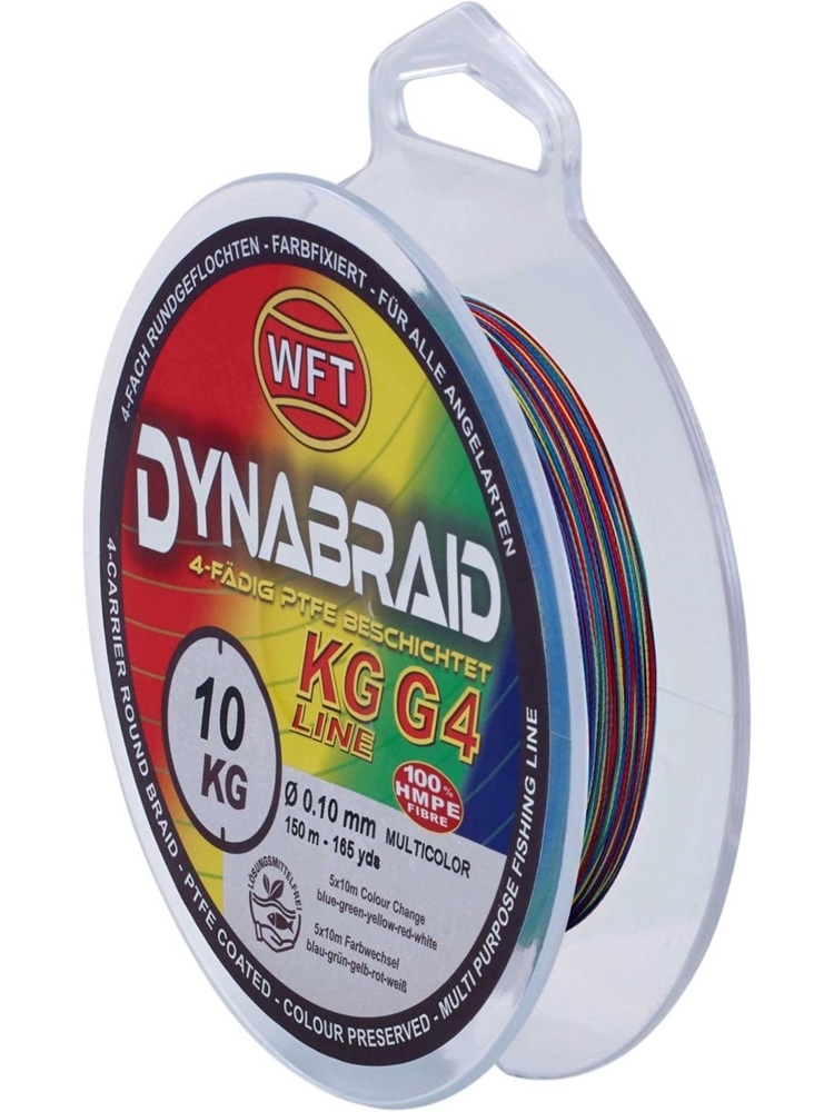 Wft splétaná šňůra round dynamix g4 chartreuse 300 m - 0,20 mm 20 kg