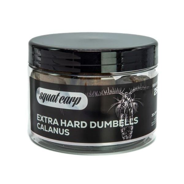 Squat Carp Tvrzené Boilies Extra Hard Dumbells Calanus 250 g 30x25 mm