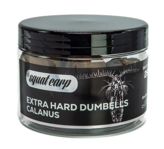Levně Squat carp tvrzené boilies extra hard dumbells calanus 250 g 30x25 mm