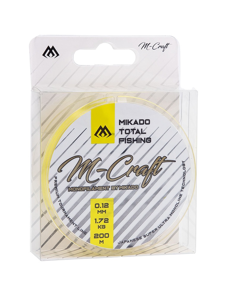 Levně Mikado vlasec m-craft fluo yellow 200 m - 0,10 mm 1,35 kg