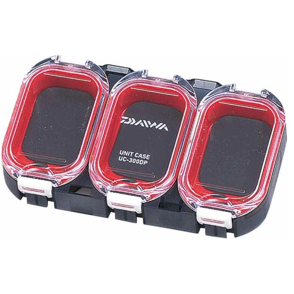 Daiwa Vodotěsná Krabička Waterproof Sealed Unit Case 300 Červená - 3 Přihrádky