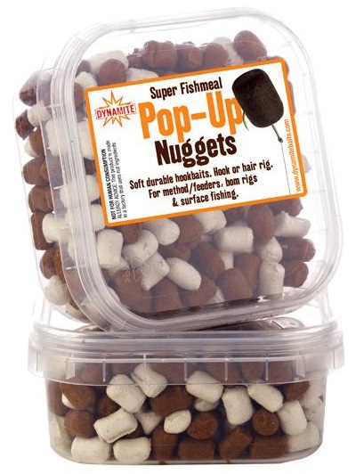 Dynamite baits pop up nuggets super fishmeal - white brown