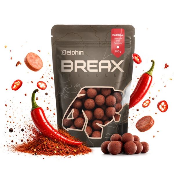 Delphin Boilies BreaX HotHELL Robin Red Chilli Fr.Klobása 300 g