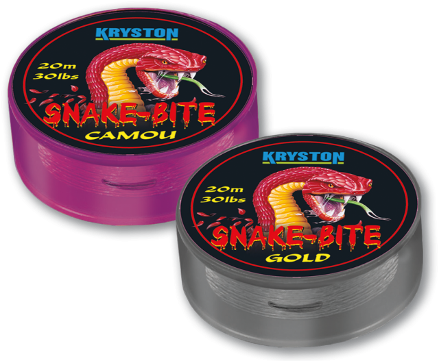 Kryston potahovaná šňůrka snake bite brown 20 m - 30 lb