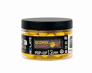 Shimano plovoucí boilie isolate pop-up scopex liver - 12 mm 50 g