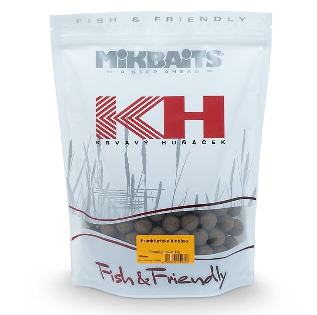 Levně Mikbaits boilie krvavý huňáček jahoda exclusive - 1 kg 20 mm