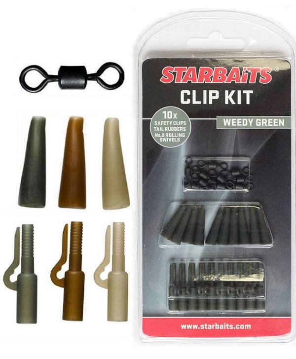 Starbaits set závěs na olovo clip kit 10 ks-hnědá