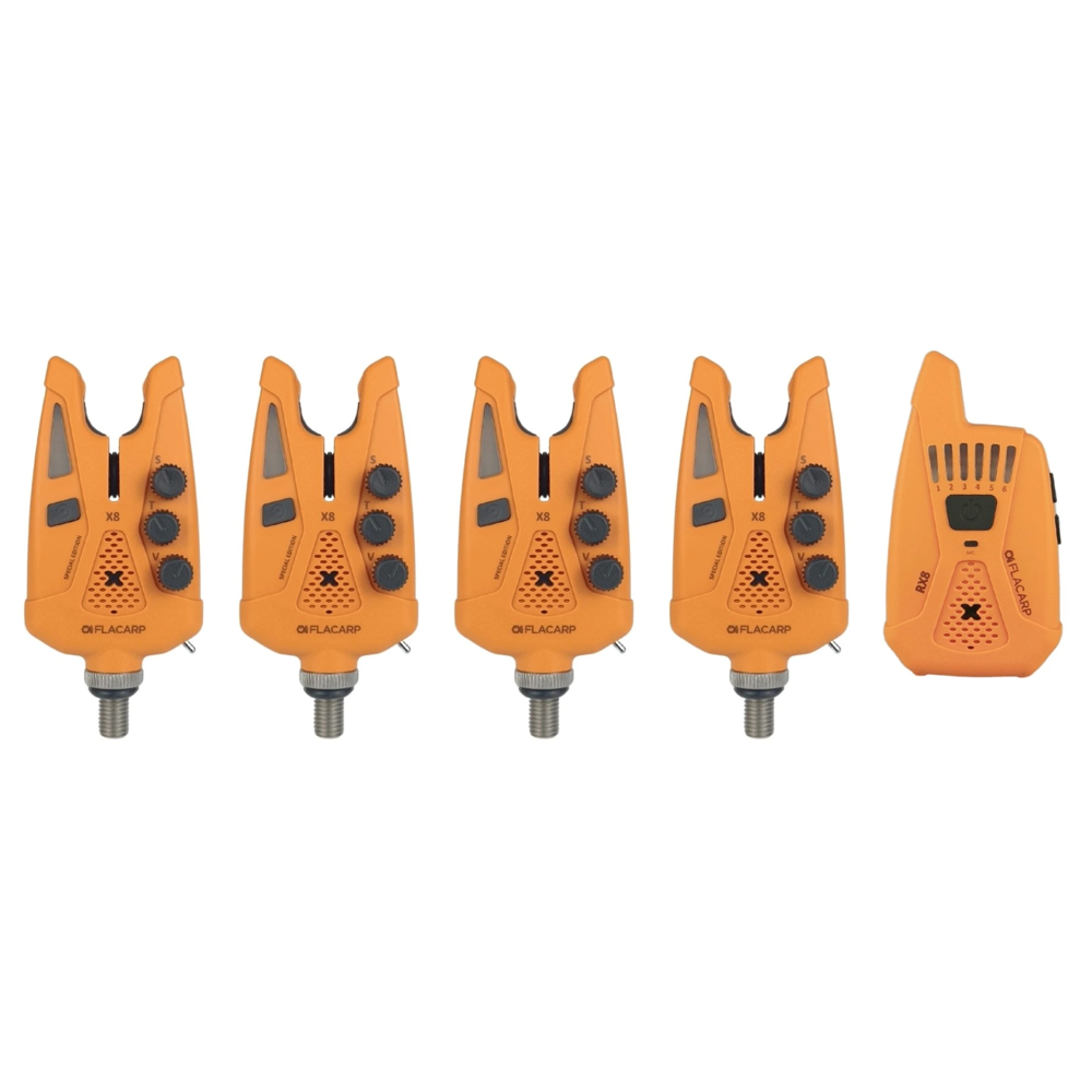 Levně Flacarp sada signalizátorů x8+rx8 4+1 speciální barevná edice - oranžová