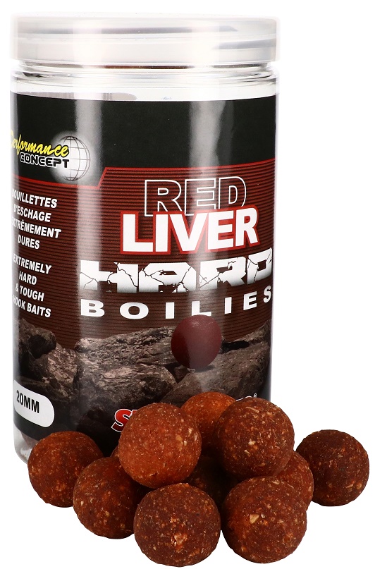 Levně Starbaits boilie red liver hard 200 g - 20 mm