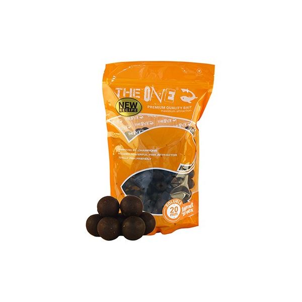 The One Boilies Rozpustné Gold Soluble Scopex Karamel 1 kg