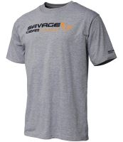 Savage Gear Triko Signature Logo T Shirt Grey Melange Savage Gear Triko Signature Logo T Shirt Grey Melange