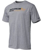 Savage Gear Triko Signature Logo T Shirt Grey Melange - S