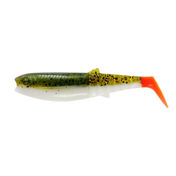 Savage Gear Gumová Nástraha Cannibal Shad Olive Hot Orange