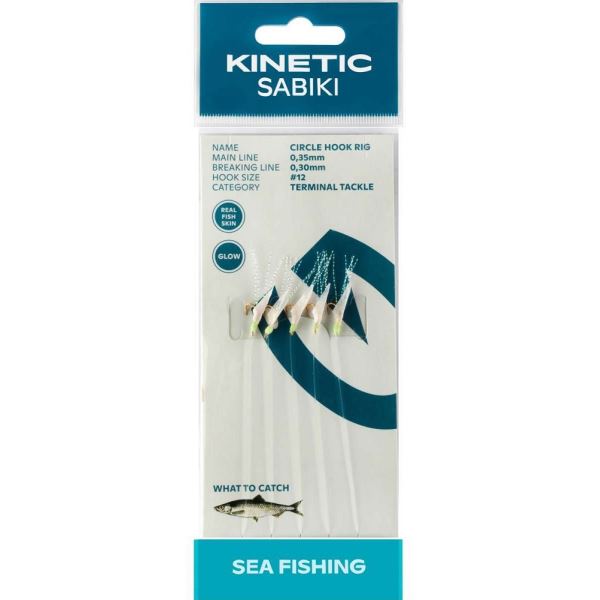 Kinetic Návazec Sabiki Circle Hook Fishskin Flash 130 cm