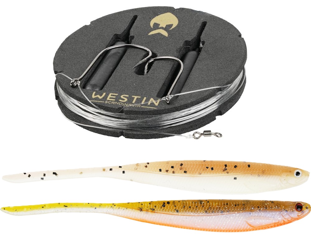 Westin montáž s gumovou nástrahou dropshot rig kit shadteez pintail clear water mix - 10 g