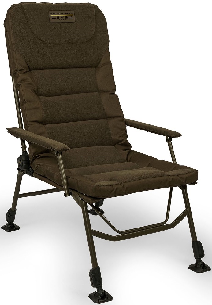 Levně Avid carp křeslo benchmark leveltech hi black recliner chair