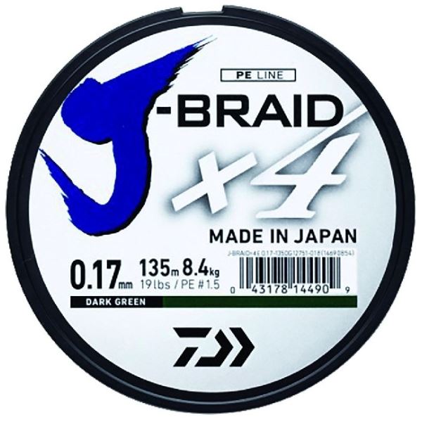 Daiwa Splétaná Šňůra J-Braid 4 Žlutá 270 m