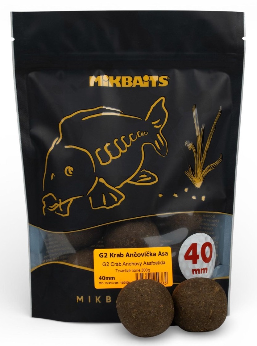 Levně Mikbaits boilies gangster g2 krab ančovička asa - 300 g 40 mm