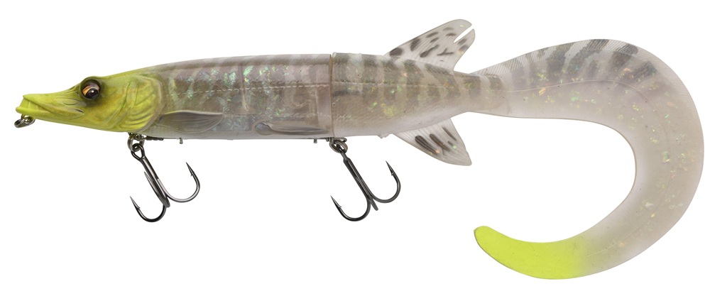 Levně Savage gear gumová nástraha 3d hybrid pike slow sinking white pike - 25 cm 100 g