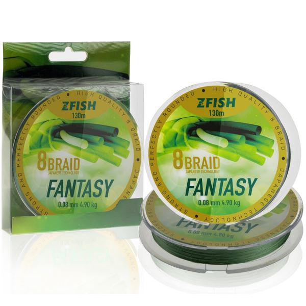 Zfish Splénaná Šňůra Fantasy 8 Braid 130 m