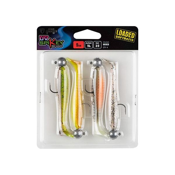 Fox Rage Gumová Nástraha Spikey Shad Loaded Mixed UV Colour Pack