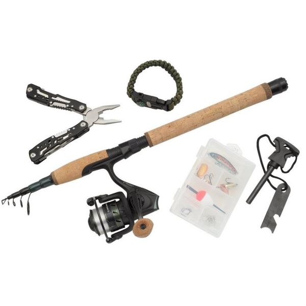 Abu Garcia Prut Set Diplomat Wilderness TE 70 L Survival Combo 2,13 m 2-10 g 6 Dílů