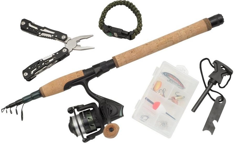 Abu garcia prut set diplomat wilderness te 70 l survival combo 2,13 m 2-10 g 6 dílů