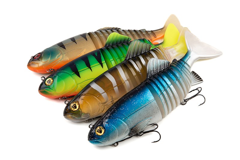 Fox Rage Gumová Nástraha Jointed Replicants Fire Tiger UV (10)