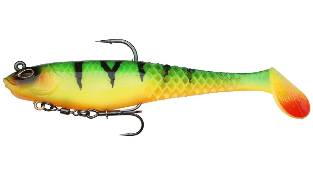 Berkley gumová nástraha powerbait cullshad deep sinking firetiger - 12,5 cm 28 g